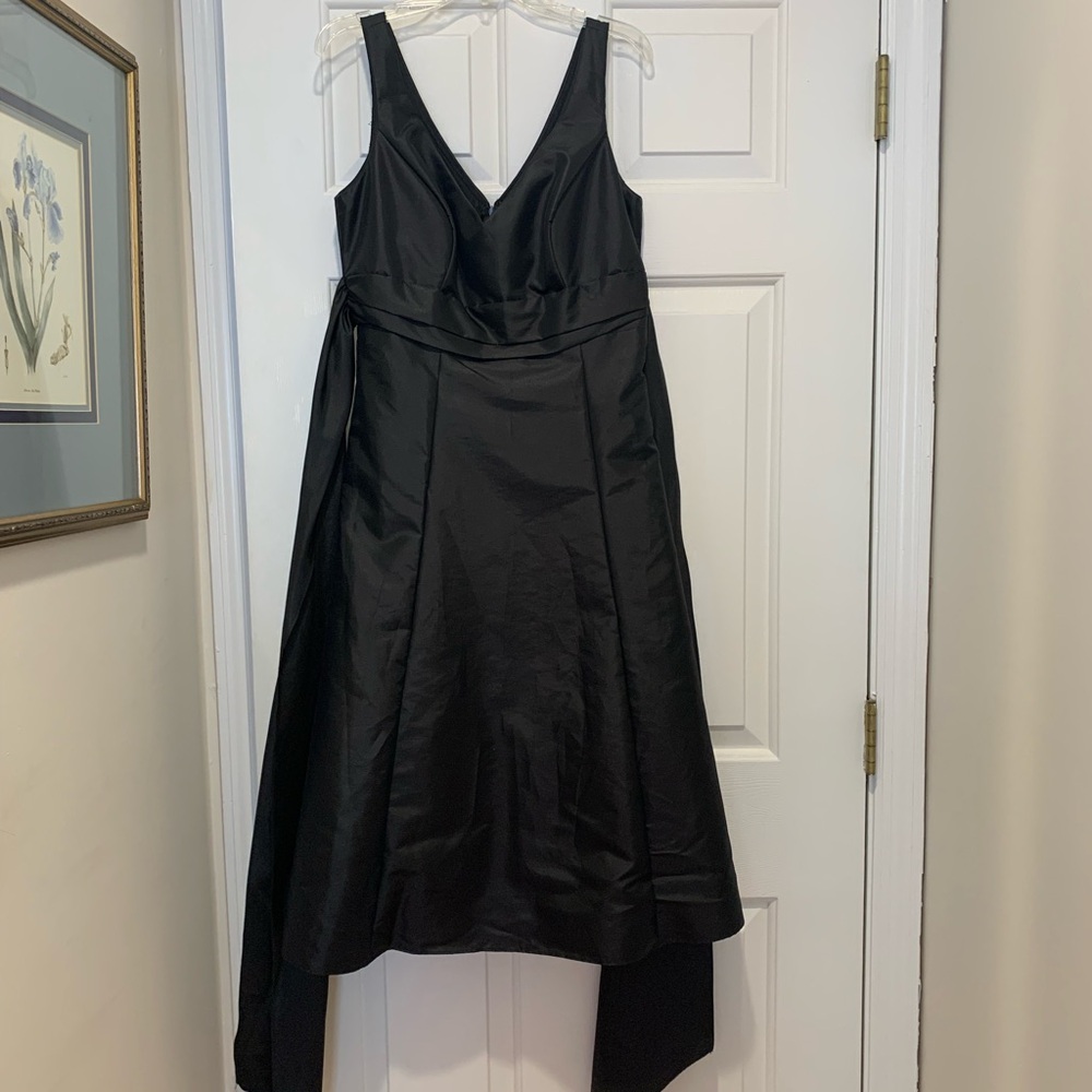 David's Bridal Black A-Line Dress